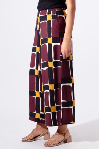 Pantalon - Bordeaux et noir