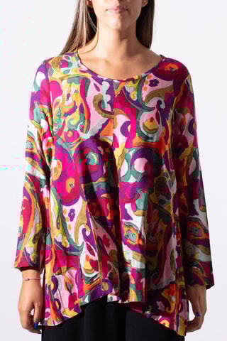 Tunique - Blanc et fuchsia