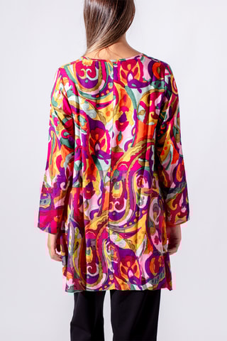 Tunique - Blanc et fuchsia