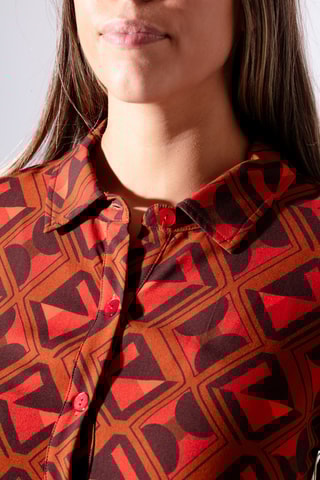 Robe chemise - Rouge