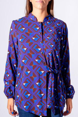 Chemisier - Bleu cobalt