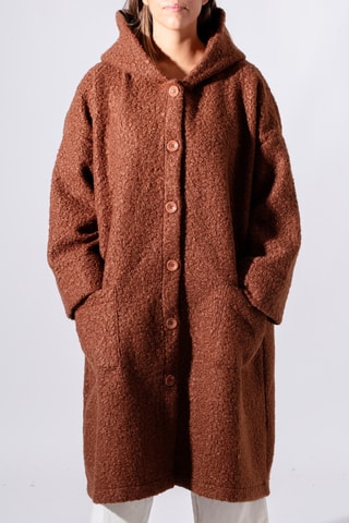 Manteau à capuche - Marron