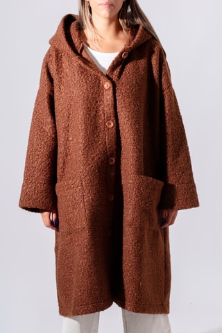 Manteau à capuche - Marron