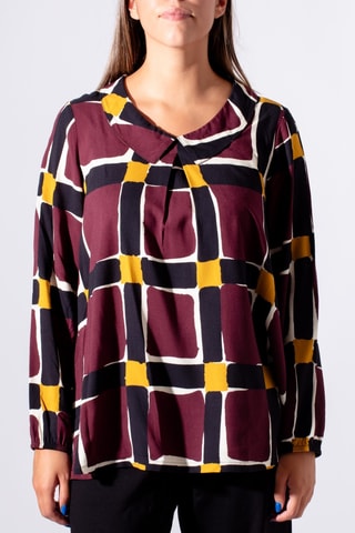 Blouse - Bordeaux et noir