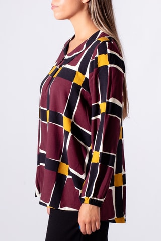 Blouse - Bordeaux et noir