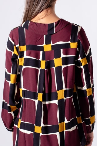 Blouse - Bordeaux et noir