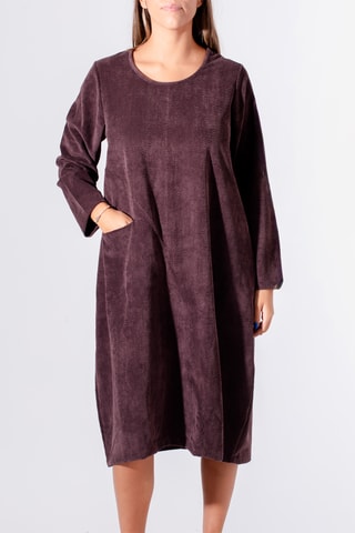 Robe midi - Marron