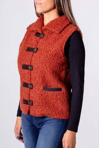 Veste sans manches - Rouge brique