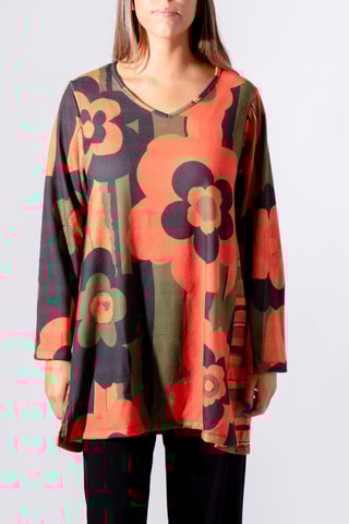 Tunique - Orange et kaki