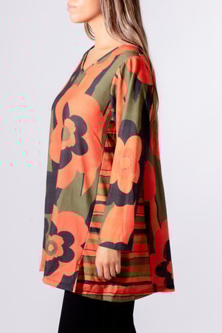 Tunique - Orange et kaki