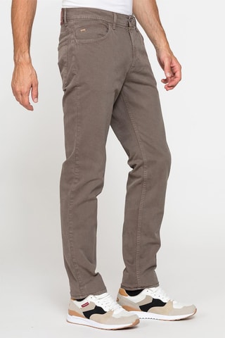 Pantalon droit regular - Noisette