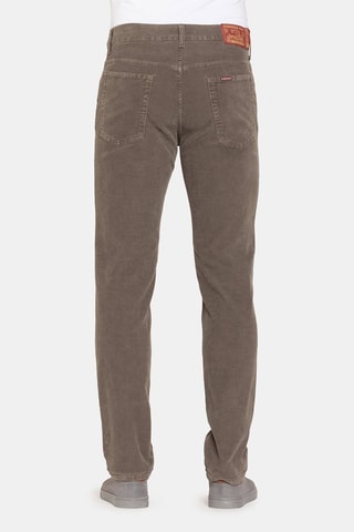 Pantalon droit en velours stretch regular 700 - Noisette