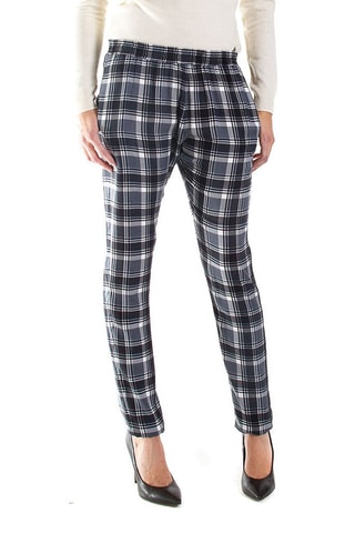 Pantalon droit regular - Bleu et écru