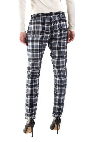 Pantalon droit regular - Bleu et écru