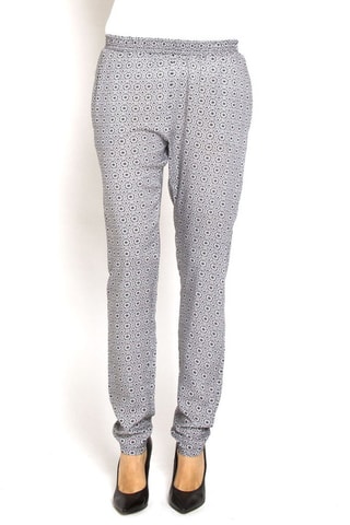 Pantalon droit regular - Gris clair et noir