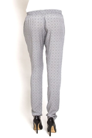 Pantalon droit regular - Gris clair et noir