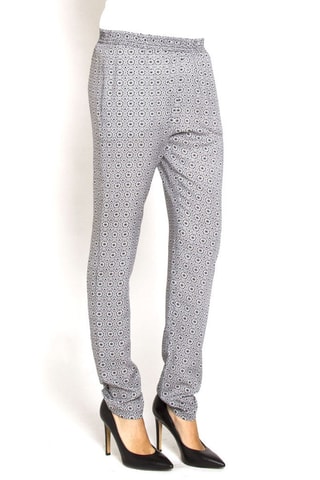 Pantalon droit regular - Gris clair et noir