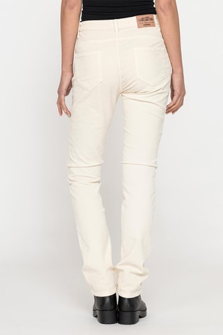 Pantalon droit en velours comfort - Ecru