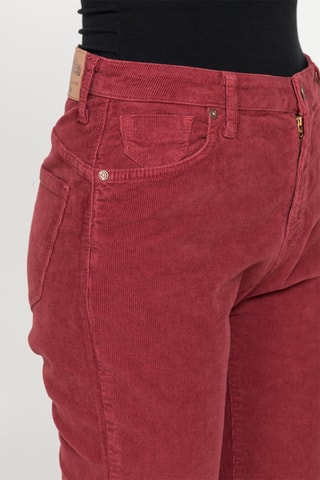 Pantalon droit en velours comfort - Bordeaux