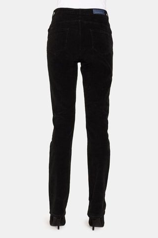 Pantalon droit en velours comfort - Noir