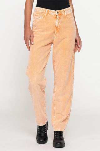 Pantalon droit en velours comfort - Orange