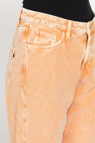 Pantalon droit en velours comfort - Orange