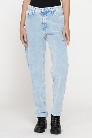 Pantalon droit en velours comfort - Ciel