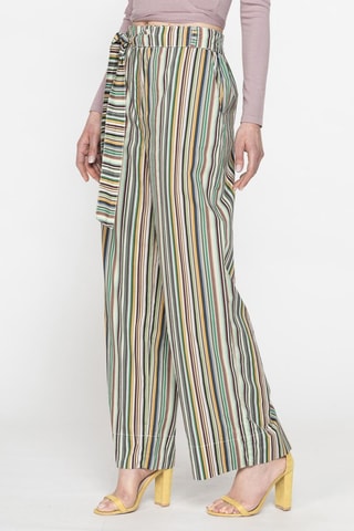 Pantalon Palazzo - Vert et jaune