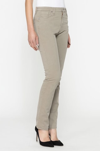 Jean droit en gabardine stretch comfort - Beige