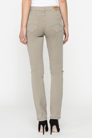 Jean droit en gabardine stretch comfort - Beige