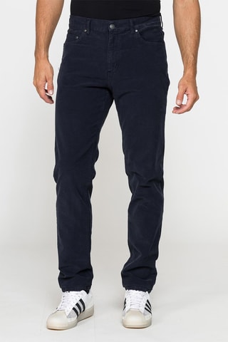 Jean droit 700 regular en fustian stretch - Bleu marine