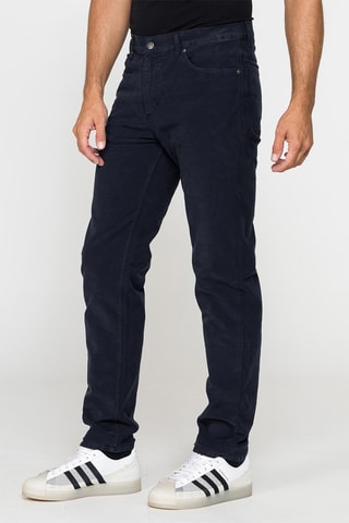 Jean droit 700 regular en fustian stretch - Bleu marine