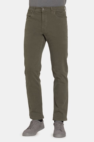Pantalon droit regular - Vert foncé
