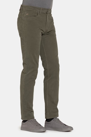 Pantalon droit regular - Vert foncé