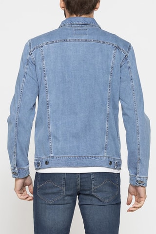 Veste en jean regular en coton élastique - Bleu
