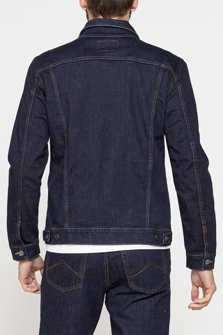 Veste en jean regular en coton élastique - Bleu marine