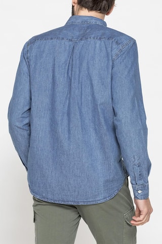 Chemise en jean regular Western en denim léger 205 - Bleu