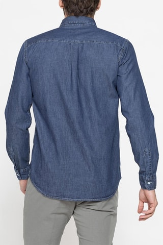 Chemise en jean regular Western en denim léger 205 - Bleu marine