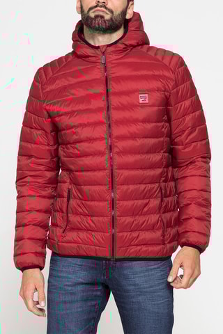 Doudoune à capuche regular - Rouge