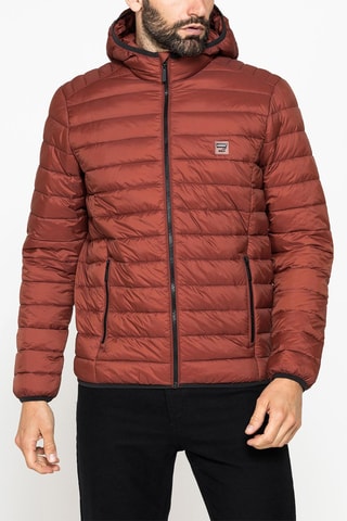 Doudoune à capuche regular - Marron