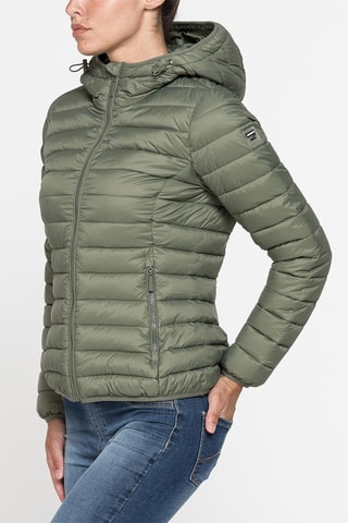 Doudoune à capuche regular - Kaki