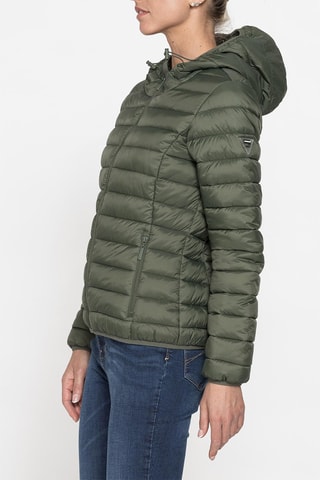 Doudoune à capuche regular - Kaki