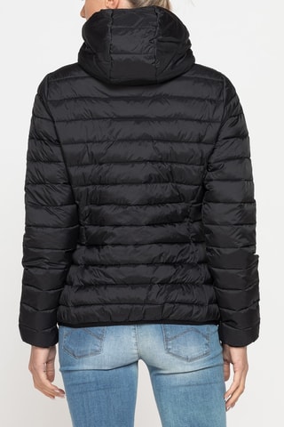 Doudoune regular à capuche - Noir