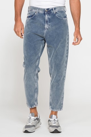 Pantalon carotte - Bleu délavé