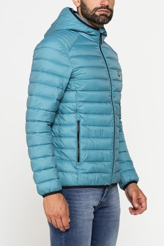 Doudoune regular à capuche - Bleu clair