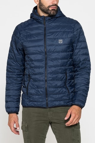 Blouson regular à capuche - Bleu marine