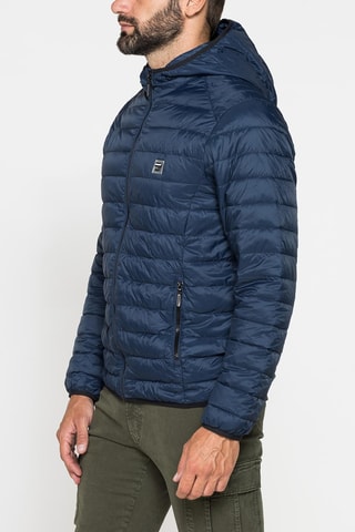 Blouson regular à capuche - Bleu marine