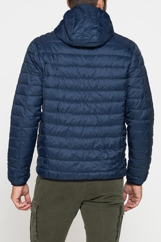Blouson regular à capuche - Bleu marine