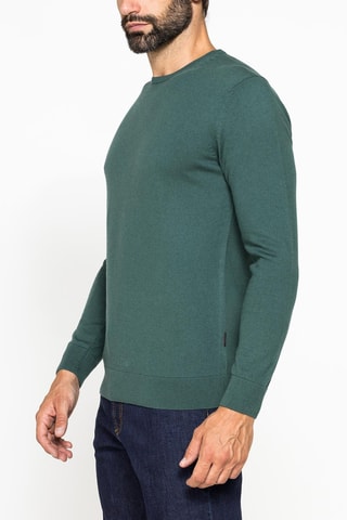 Pull regular en laine mérinos - Vert