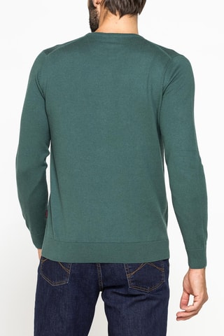 Pull regular en laine mérinos - Vert